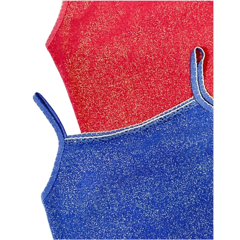 Vintage Pair of Sparkly Glittery Beaded Neck Camis - Picture 2 of 5